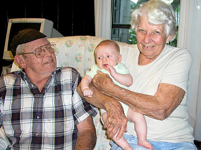 Trey with his great-grandparents